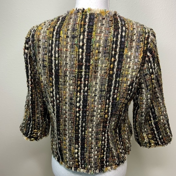 CAbi Cropped Fringed Jacket Small - Picture 3 of 7